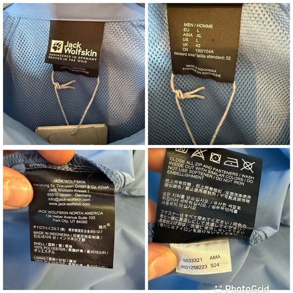 Bundle Of 2 Jack Wolfskin Asia Wanderwhim Shirts Snap Up Patch Men’s Large - Picture 11 of 16